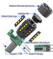 LED Kрушки 2 броя - P21W и P21/5W - Висок клaс